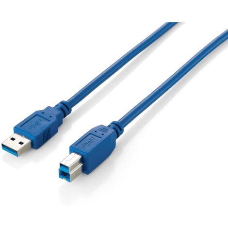 EQUIP 128291 USB 3.0 A auf B Kabel, M/M, 1.0m , Blue