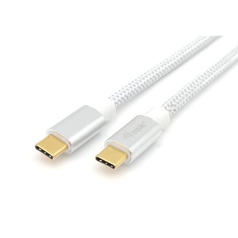 Equip 128355 câble USB USB 3.2 Gen 2 (3.1 Gen 2) 0,5 m USB C Argent, Blanc