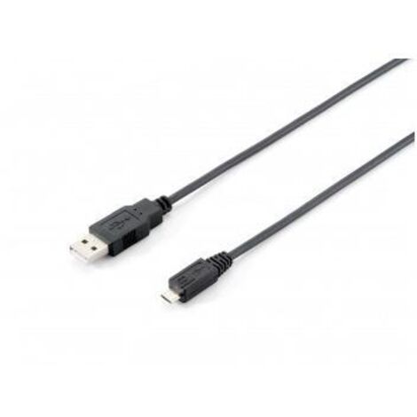 Equip 128594 câble USB USB 2.0 1 m USB A Micro-USB B Noir