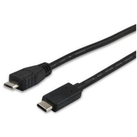 Equip 12888407 câble USB USB 2.0 1 m Micro-USB B USB C Noir