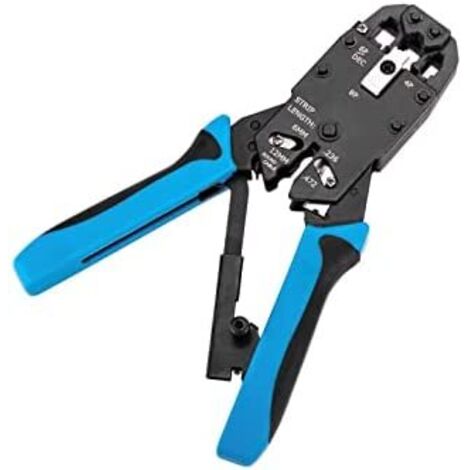 Equip 129409 Pinza per crimpatura nera e blu professionale