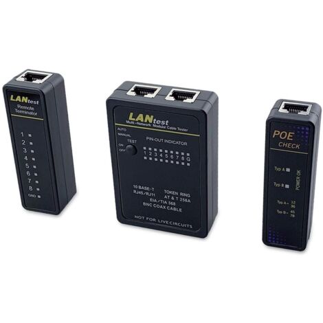 equip 129968 testeur de câbles noir compact