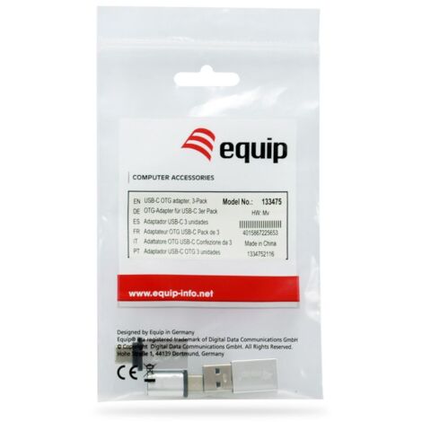 Equip 133475 adattatore per inversione del genere dei cavi USB C, USB C, USB A USB A, Micro-USB, USB C Argento