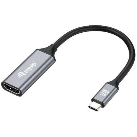 equip 133491 câble USB type-C HDMI noir gris 15 cm