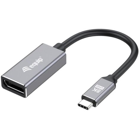 Equip 133493 câble vidéo et adaptateur 0,15 m USB Type-C DisplayPort Noir, Gris