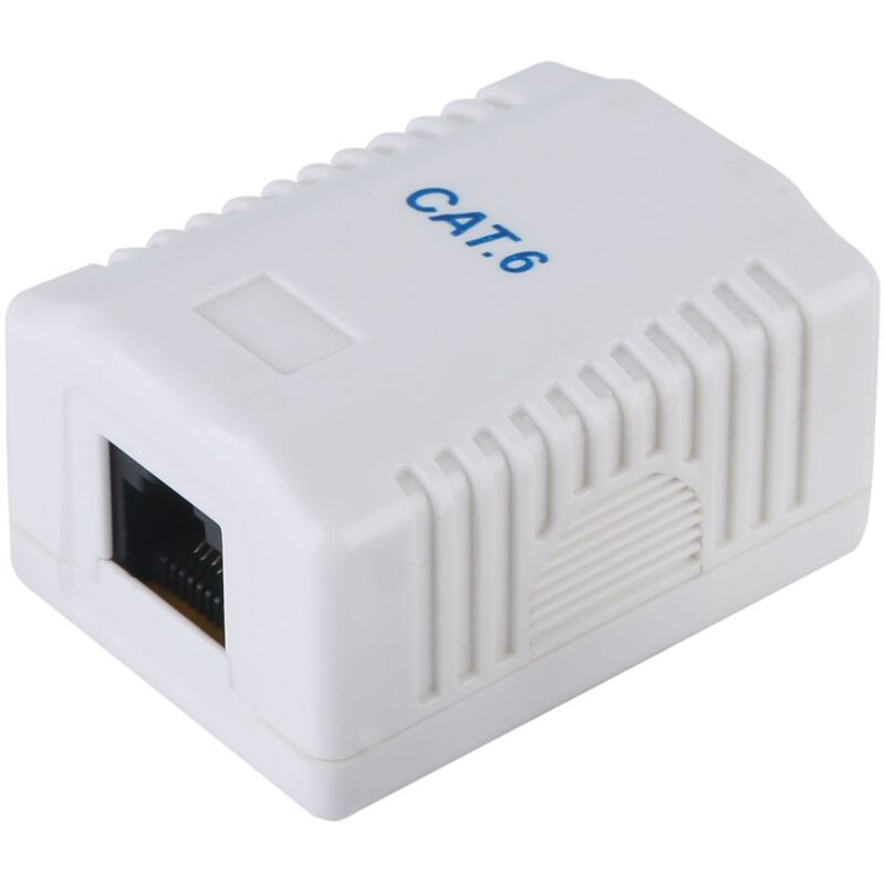 

235213 - CAJA DE MONTAJE EN PARED (CAT. 6, 1 PUERTO RJ45, UTP, 1 PUERTO CAT. 6), COLOR BLANCO - Equip