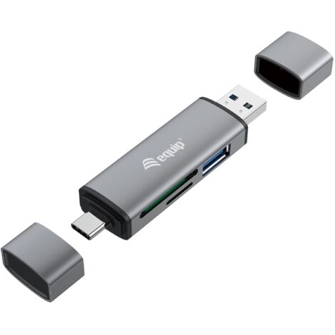Equip 245460 lettore di schede USB 3.2 Gen 1 (3.1 Gen 1) Type-A/Type-C Grigio