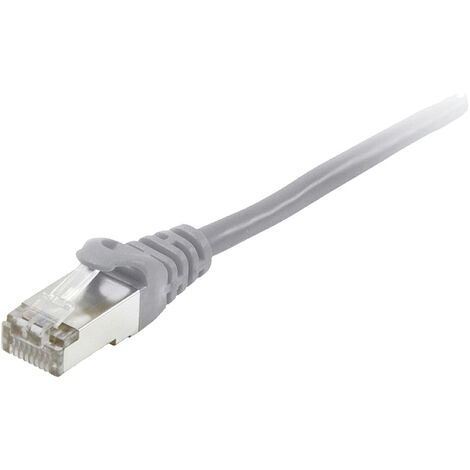 Equip 605505 RJ45 Netzwerkkabel, Patchkabel CAT 6 S/FTP 7.50 m Grau vergoldete Steckkontakte 1 St.