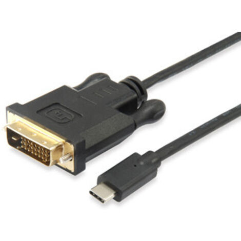 Equip Adapter USB-C - DVI-D (24+1) 1920x1200/60Hz 1.80m sw Polybeutel (133468)