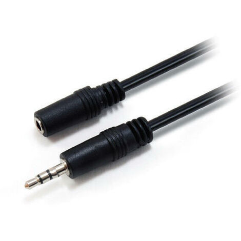 Cable Adaptador De Audio Ewent Jack 3.5mm Hembra A Jack 3.5mm Macho X2  Negro 0.15M