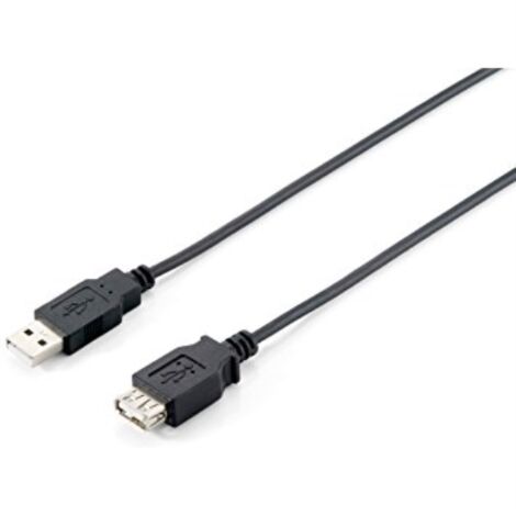 Equip Cable USB 2.0 Am/AH Alargador Macho/Hembra 5m Negro