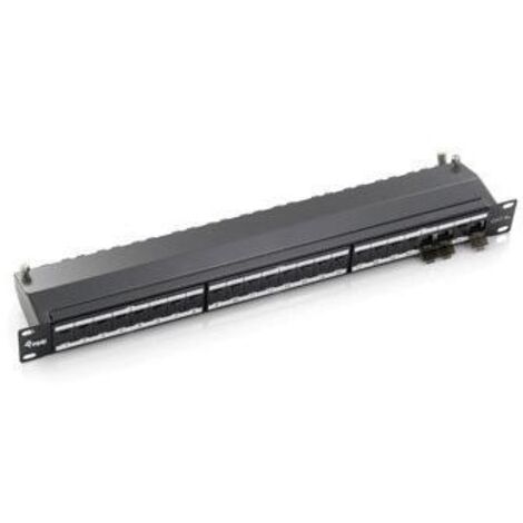 EQUIP CAT.6A PATCH PANEL 24-PORT 1HE 19 LICHTGRAU (RAL7035) 0326524