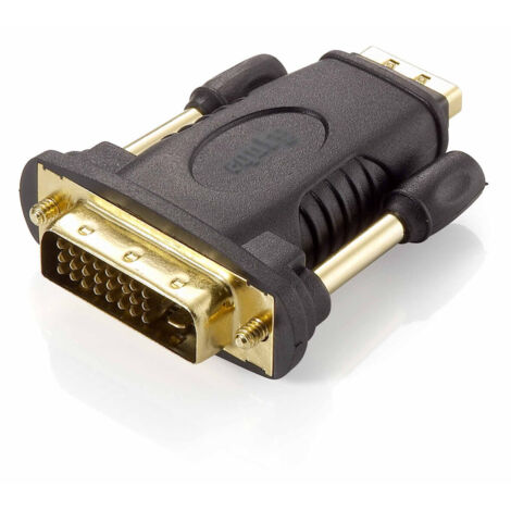 Equip HDMI Adapter A-DVI(24+1)  Bu/St       1920 x 1200   sw Polybeutel (118908)