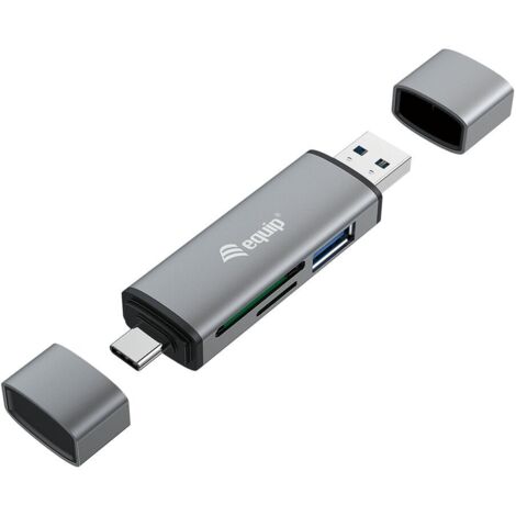 Equip Kartenleser USB 3.0+USB-C für SD/MicroSD (245460)