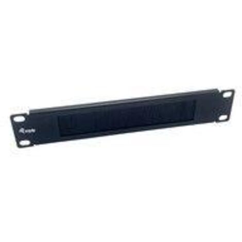 Equip Panneau passe câbles noir acier 25 4 mm