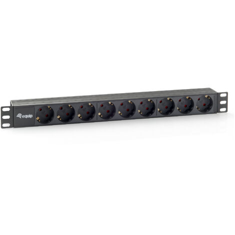 Equip Steckdosenleiste 19(1HE)9fach Schukon,1,8m Kabel sw (333282)