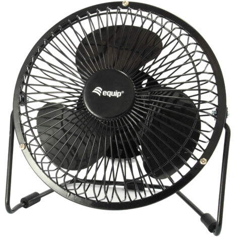 Equip Tischventilator USB 15cm Durchmesser schwarz