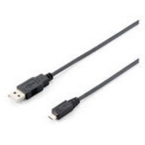 Equip USB Kabel 2.0 A - Micro B St/St 1.00m schwarz Polybeutel (128594)
