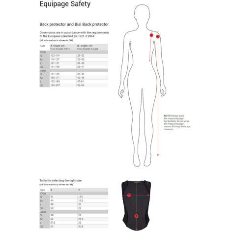 Equipage Rückenprotector Basic - Sicherheitsweste - S