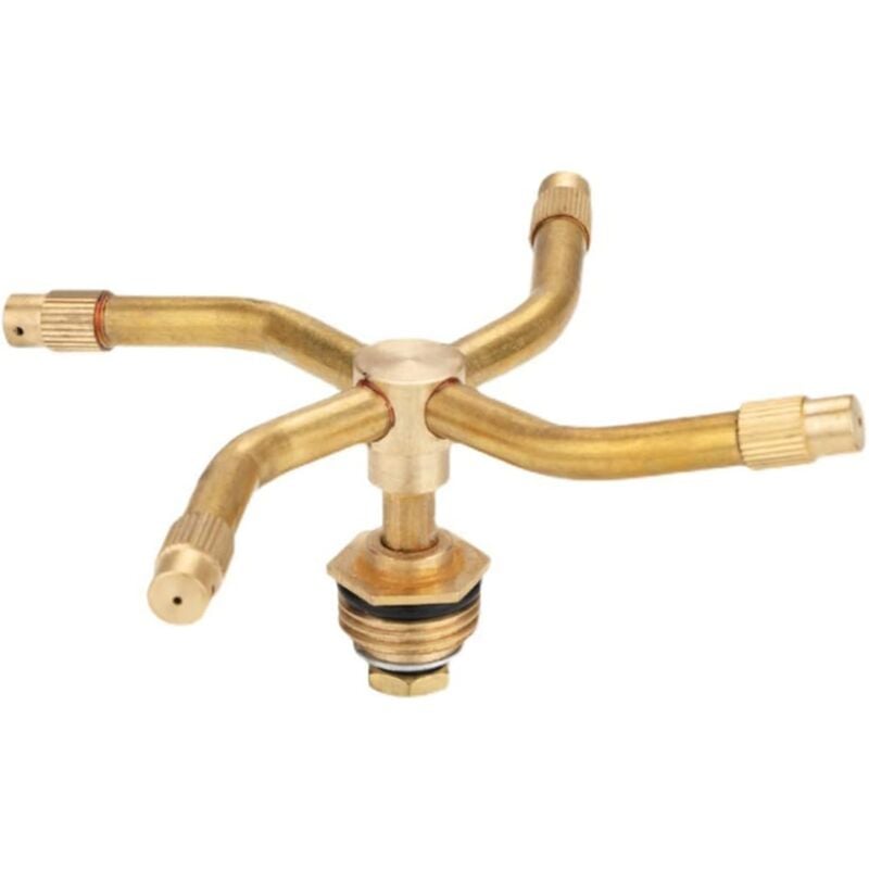 Équipement d'arrosage à connexion rapide, 2/3/4 bras rotatifs, arroseur en laiton rotatif à 360 degrés, équipement d'arrosage pour jardin extérieur