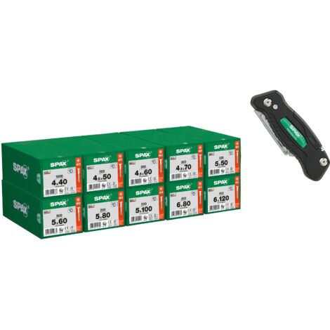 Équipement de base SPAX pour l'atelier, pour les bricoleurs et les artisans Taille normale + outil multifonctions