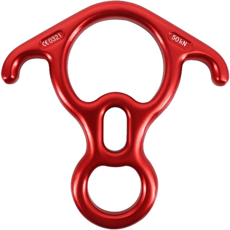 Équipement de Descente 35kN 50kN Dispositif de Rappel Descendeur Descendant Escalade Figure 8 pour Descente en Rappel Loisirs de Plein Air