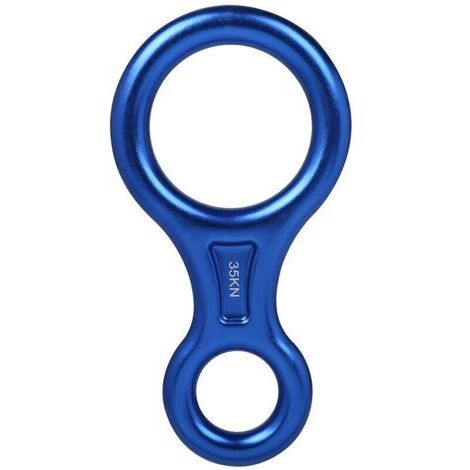 Équipement de Descente Descendeur de Rappel Haute Résistance Sécuritaire 35KN Aluminium Montée Figure 8 Escalade Materiel pour Les Loisirs de Plein Air Escalade