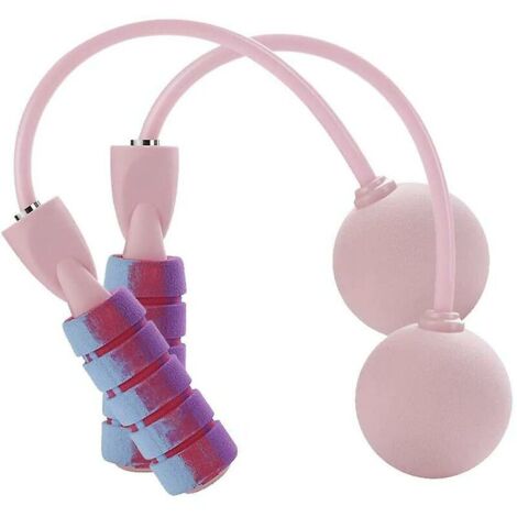 Équipement de fitness pondéré en fonction de la vitesse de la corde à sauter sans fil (rose)