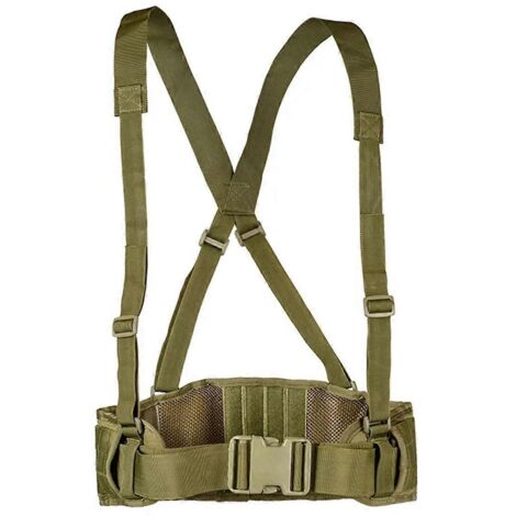 Équipement de sport de plein air : gilet de combat, accessoire, sac porte-revues, vert armée.