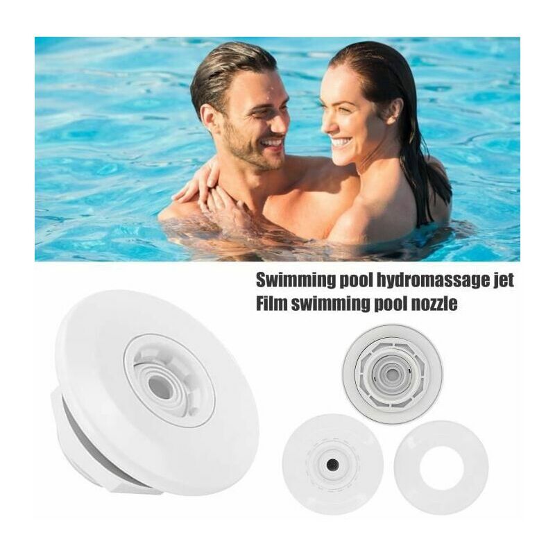 Equipement piscine,Buse de Massage rotative à 360 degrés pour piscine, sortie d'eau, Spa, Jet, accessoires pour - White