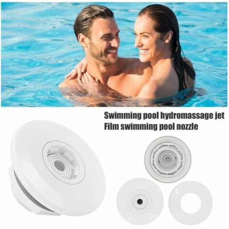 Equipement piscine,Buse de Massage rotative à 360 degrés pour piscine, sortie d'eau, Spa, Jet, accessoires pour - White