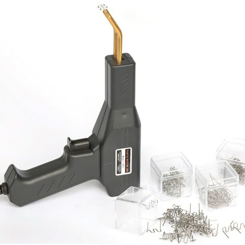 Jusch - quipement professionnel de soudage du plastique, 4 agrafes, 30 w, 0,5 a, éclairage led, noir