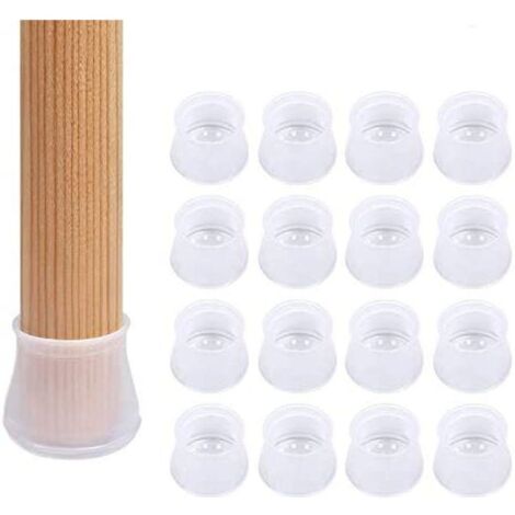 Equiper les pieds de meubles, Stuhlbeinkappen, Silicone, Möbelbeinschutz, Tischfüße, protection des Sols, à la Maison, transparent, 16PCS