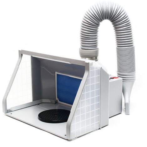 Equipo extractor aerografía 9m³/min Iluminación LED Ventilador doble Regulable Interruptor 2 niveles