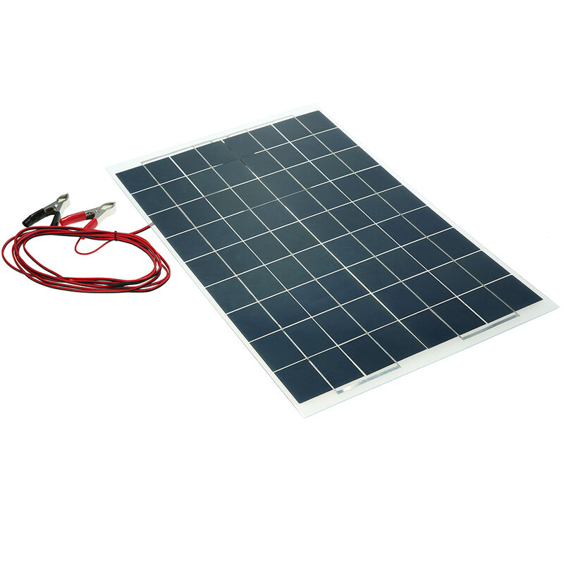 

Happyshop - equipos de panel solar cargador de bateria 30W 12V semi-flexible