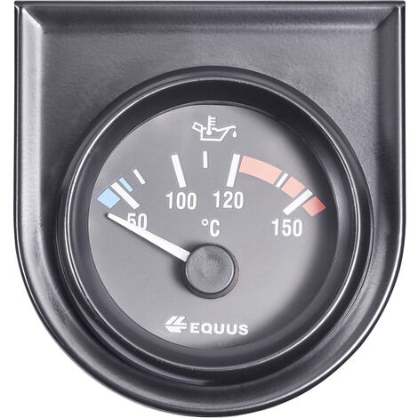 Equus 842109 Kfz Einbauinstrument Wasser-/Öltemperaturanzeige Messbereich 60 - 160 °C Standart Gelb,