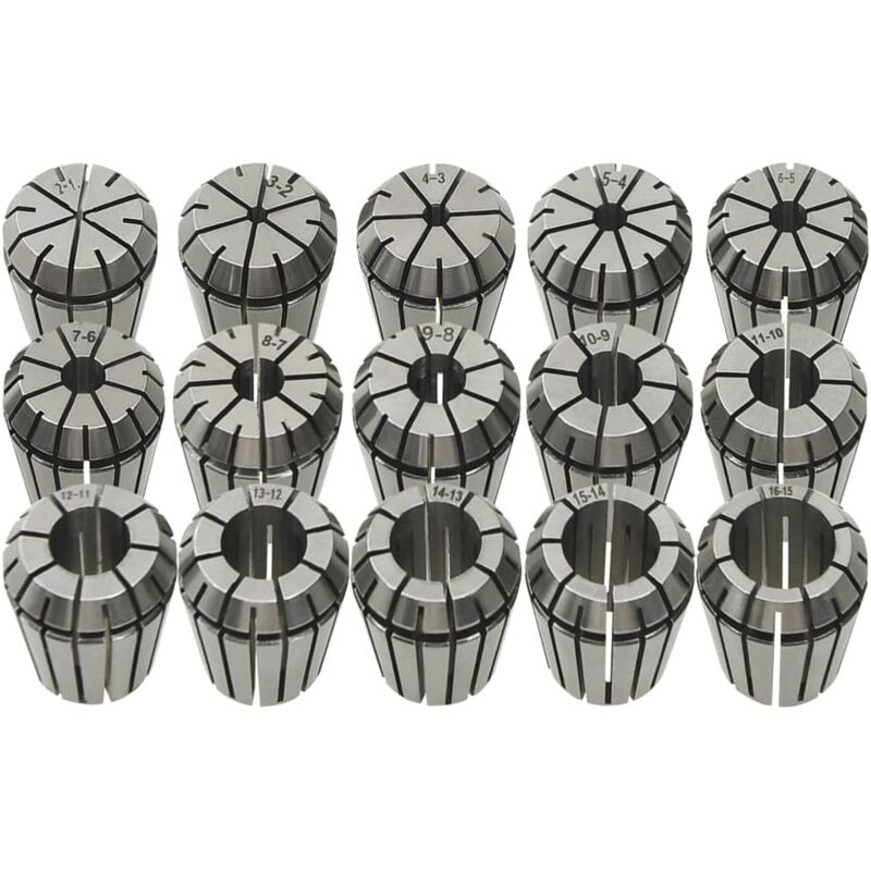 ER25 Collets 15 pcs Turning Tool Set Vidaxl