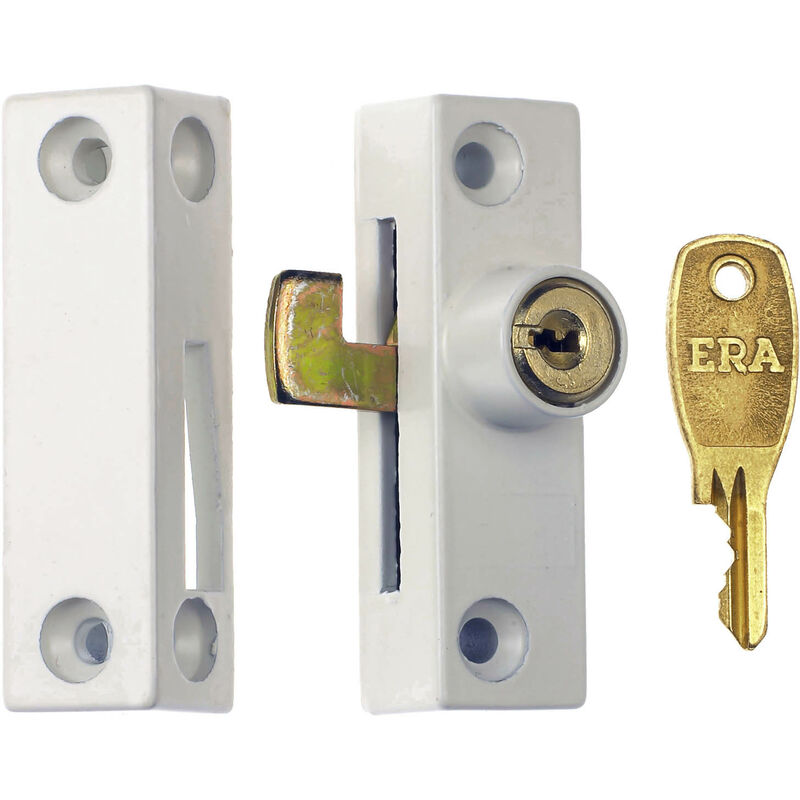 ERA - Flush Pivot Lock With Cut Key 64 x 26 x 19mm White - White