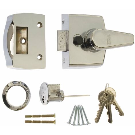 ERA - Serratura per massima sicurezza, effetto cromato, 40 mm
