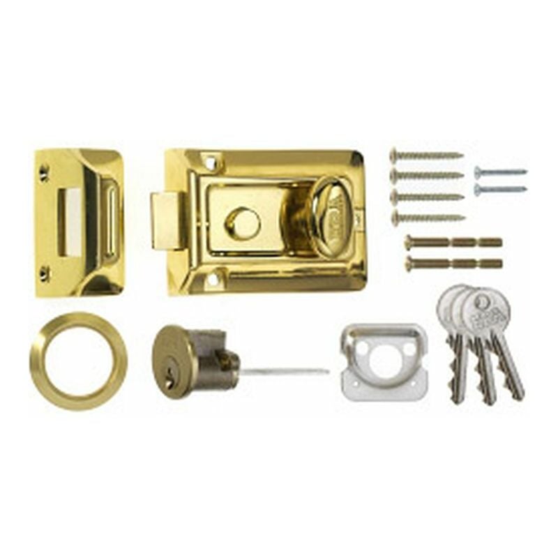 Traditional Door Lock 60mm Finish: Brass Body - Brass Cylinder - 133-81 - ERA