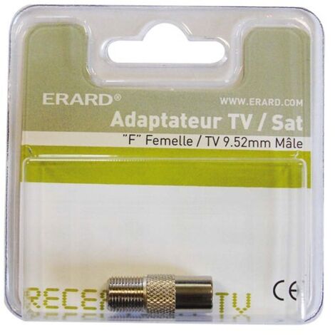 Erard - adaptateur f f/ tv 9.52 mm m - nickel - 5742 -