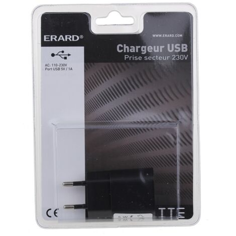 Erard - adapter usb a 5v/1a schwarz - 728201 - 3700117282012