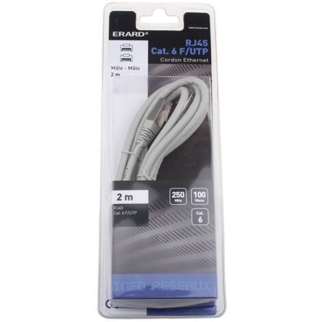 Erard - cordon rj45 m/m - cat. 6 - f/utp - 250mhz - 2m - 722154 -