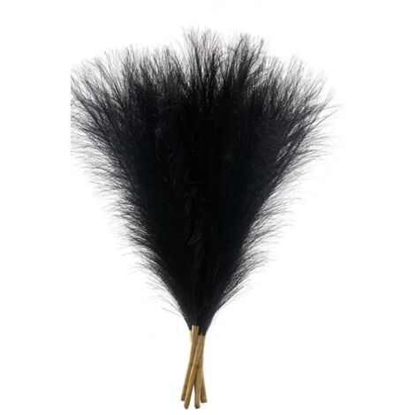 Erba artificiale della pampa nera 45 cm 18 pollici Decorazione per interni Ornamento di piume