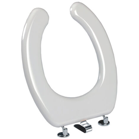 ERCOS Gold sedile termopressato universal aperto solo ciamb cerniera con molla bianco europa codice prod: BSPREMVR00