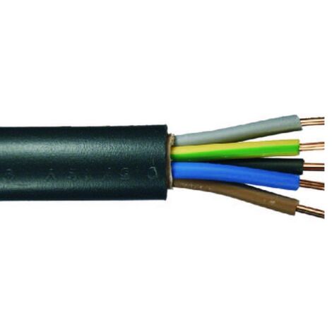 Erdkabel NYY-J 5 x 1,5 - 25 Meter schwarz Kabel Starkstromkabel Elektrokabel