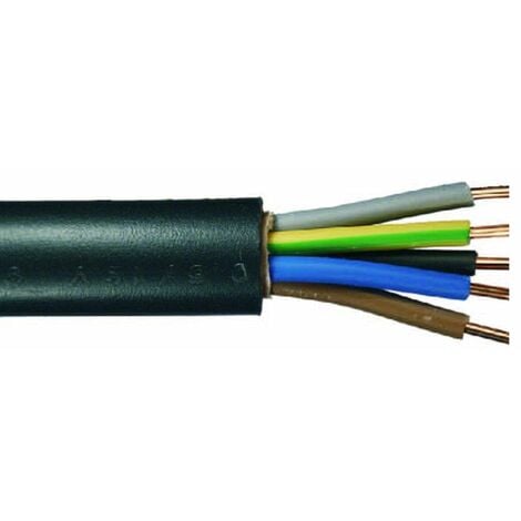 Erdkabel NYY-J 5 x 1,5 - 50 Meter schwarz Kabel Starkstromkabel Elektrokabel