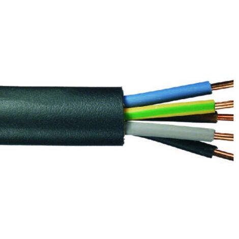Erdkabel NYY-J 5 x 2,5 - 25 Meter schwarz Kabel Starkstromkabel Elektrokabel