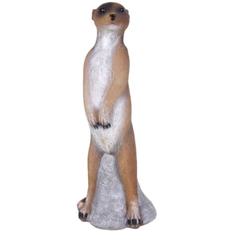 Erdmännchen 30cm stehend Dekofigur Tierfigur Surikat Gartenfigur Gartendeko