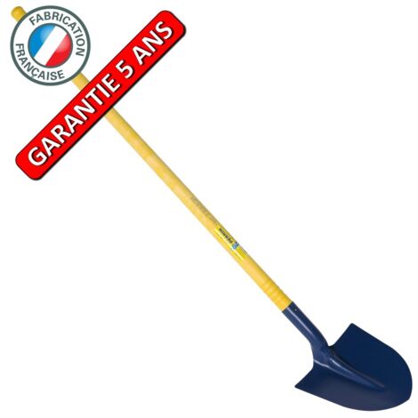Erdschaufel, Rundschaufel, Befestigung 27 Verbundstielrohr 1,10 m unzerbrechlich Outils Perrin
